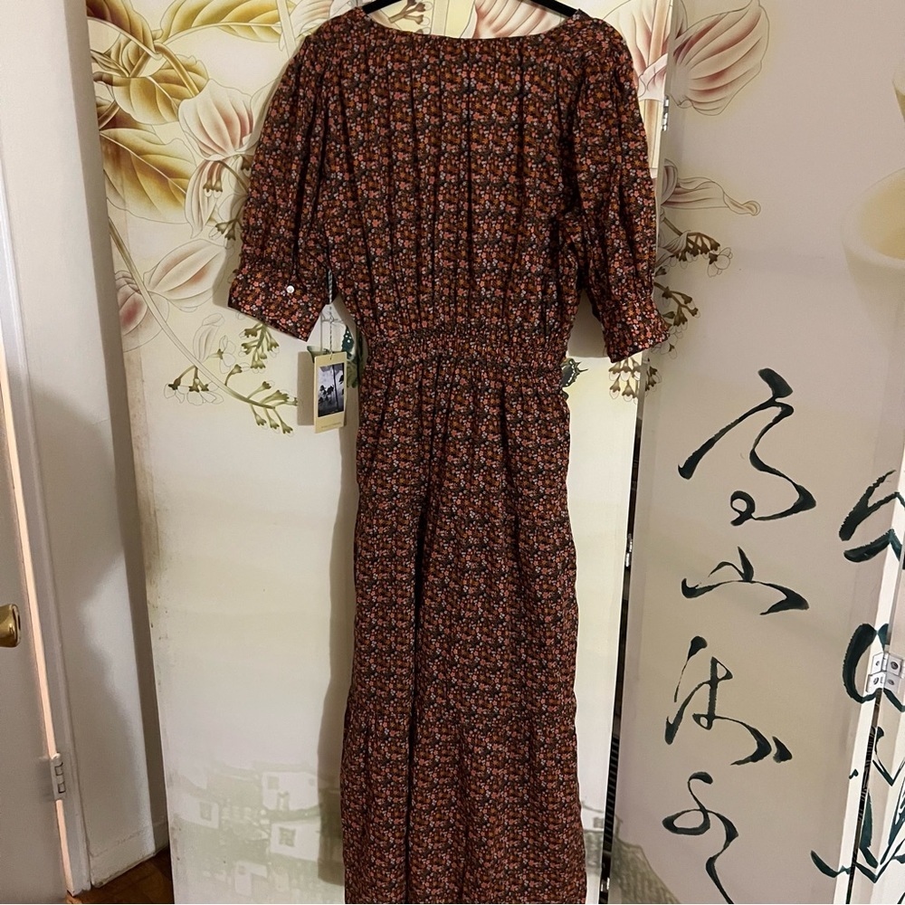 BNWT Trovata birds of paradise ARDEN DRESS CARDINAL DITSY size L floral CL - Picture 11 of 11